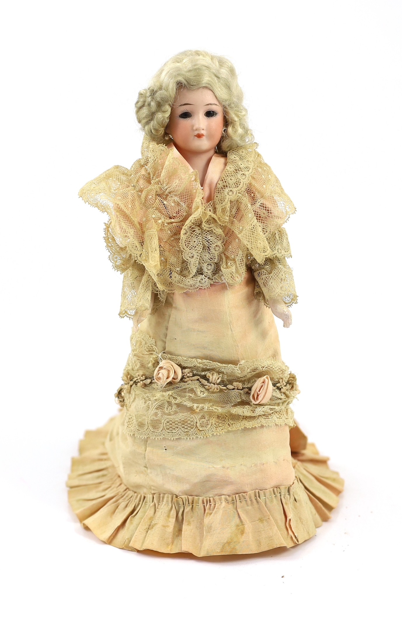 A Simon & Halbig shoulder-bisque doll, German, circa 1894, 11in.